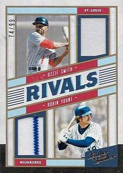2019 Panini Leather & Lumber - Rivals Materials Gold #RM-OR Ozzie Smith / Robin Yount Front
