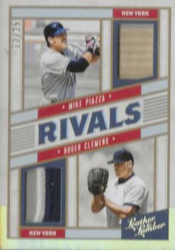 2019 Panini Leather & Lumber - Rivals Materials Holo Silver #RM-MR Mike Piazza / Roger Clemens Front