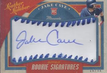 2019 Panini Leather & Lumber - Rookie Baseball Signatures Blue #105 Jake Cave Front