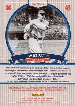 2019 Panini Leather & Lumber - Slugfest #SF-12 Babe Ruth Back