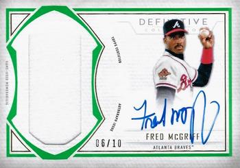 2019 Topps Definitive Collection - Definitive Autograph Relic Green #DARC-FM Fred McGriff Front