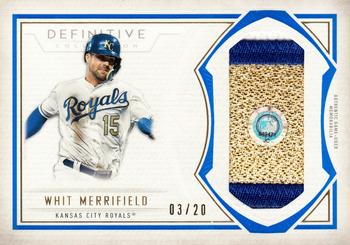 2019 Topps Definitive Collection - Jumbo Relic Collection Blue #DJRC-WM Whit Merrifield Front