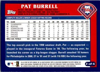 2003 Topps All-Star Futures #2 Pat Burrell Back