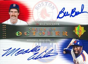 2005 UD Ultimate Signature Edition - Signs of October Dual Autograph #OCT-BW Bill Buckner / Mookie Wilson Front