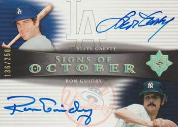 2005 UD Ultimate Signature Edition - Signs of October Dual Autograph #OCT-GG Steve Garvey / Ron Guidry Front