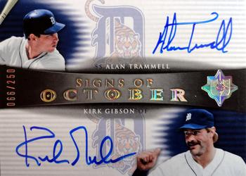 2005 UD Ultimate Signature Edition - Signs of October Dual Autograph #OCT-TG Alan Trammell / Kirk Gibson Front