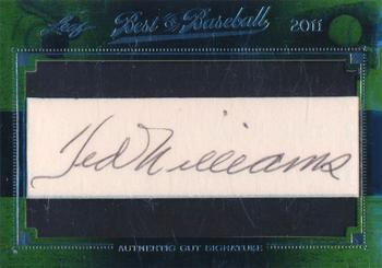 2011 Leaf Best of Baseball Cut Signatures #NNO Ted Williams Front