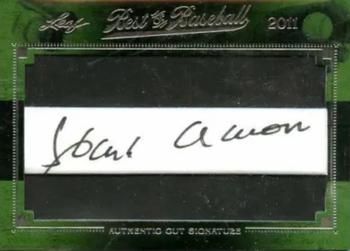 2011 Leaf Best of Baseball Cut Signatures #NNO Hank Aaron Front