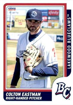 2019 Choice Lakewood BlueClaws #4 Colton Eastman Front