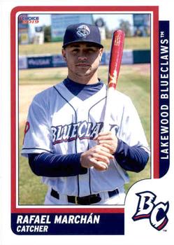 2019 Choice Lakewood BlueClaws #14 Rafael Marchan Front