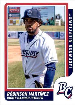 2019 Choice Lakewood BlueClaws #15 Robinson Martinez Front