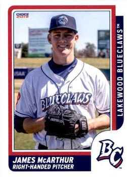 2019 Choice Lakewood BlueClaws #17 James McArthur Front
