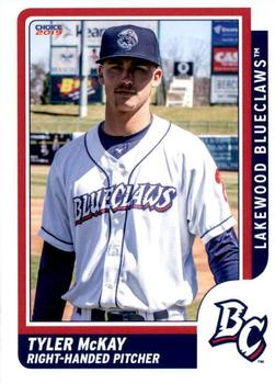 2019 Choice Lakewood BlueClaws #18 Tyler McKay Front