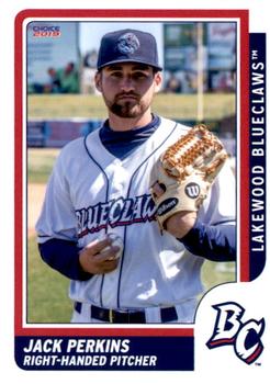 2019 Choice Lakewood BlueClaws #21 Jack Perkins Front
