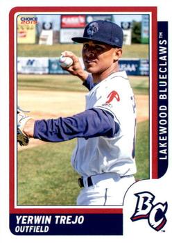 2019 Choice Lakewood BlueClaws #26 Yerwin Trejo Front