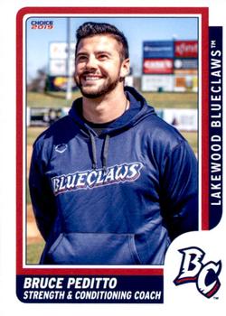 2019 Choice Lakewood BlueClaws #33 Bruce Peditto Front