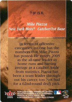 2005 Ultra - Follow the Leader Die Cut #7FL Mike Piazza Back