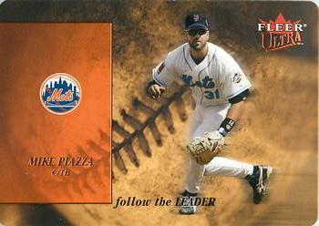 2005 Ultra - Follow the Leader Die Cut #7FL Mike Piazza Front