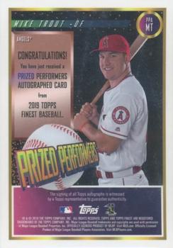 2019 Finest - 1994-95 Finest Basketball Prized Performers Autographs SuperFractors #PPA-MT Mike Trout Back