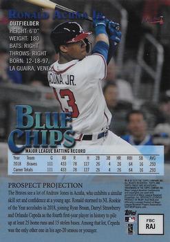 2019 Finest - 1997 Finest Baseball Blue Chips #FBC-RAJ Ronald Acuña Jr. Back