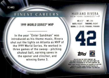 2019 Finest - Finest Careers #FC-MR3 Mariano Rivera Back