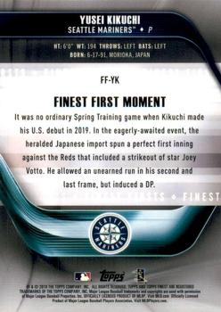 2019 Finest - Finest Firsts #FF-YK Yusei Kikuchi Back