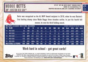 2019 Topps of the Class #TC-11 Mookie Betts Back