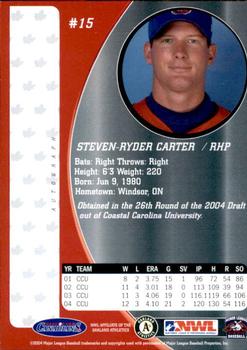 2004 Vancouver Canadians #NNO Steven-Ryder Carter Back