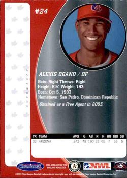 2004 Vancouver Canadians #NNO Alexis Ogano Back