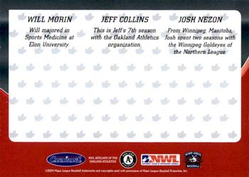 2004 Vancouver Canadians #NNO Will Morin / Jeff Collins / Josh Nezon Back