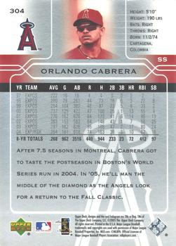 2005 Upper Deck - Blue #304 Orlando Cabrera Back