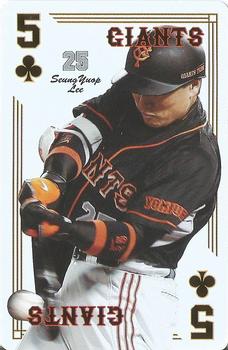 2007 Yomiuri Giants Playing Cards #5♣ Seung-yuop Lee Front