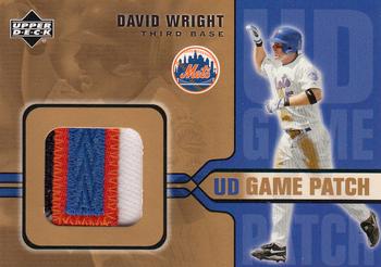 2005 Upper Deck - UD Game Patches #GP-DW David Wright Front