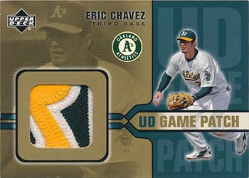 2005 Upper Deck - UD Game Patches #GP-EC Eric Chavez Front