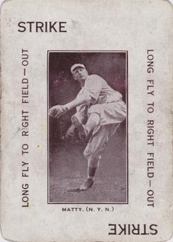 1914 Polo Grounds Game (WG4) #NNO Christy Mathewson Front