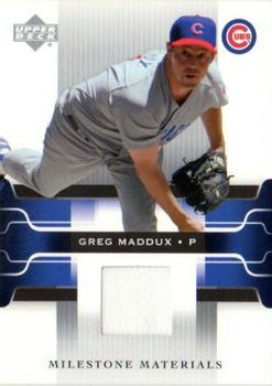 2005 Upper Deck - Milestone Materials #MM-GM Greg Maddux Front