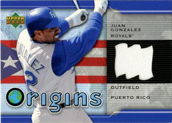 2005 Upper Deck - Origins #OR-JG Juan Gonzalez Front