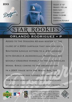 2005 Upper Deck - Retro #233 Orlando Rodriguez Back