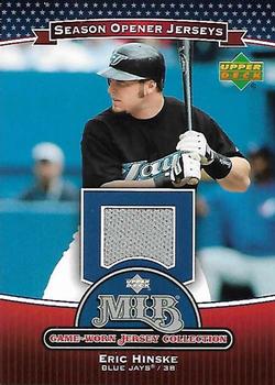 2005 Upper Deck - MLB Game-Worn Jersey Collection #OD-EH Eric Hinske Front