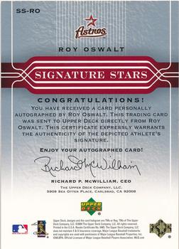2005 Upper Deck - Signature Stars Hobby #SS-RO Roy Oswalt Back