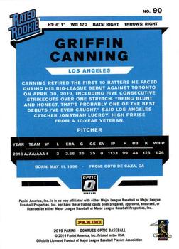 2019 Donruss Optic #90 Griffin Canning Back