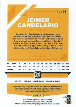 2019 Donruss Optic #196 Jeimer Candelario Back