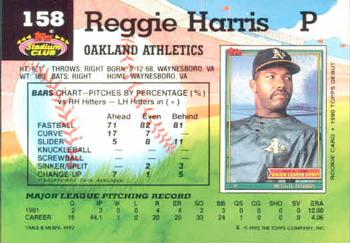 1992 Stadium Club #158 Reggie Harris Back