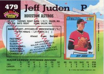 1992 Stadium Club #479 Jeff Juden Back