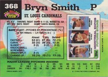 1992 Stadium Club #368 Bryn Smith Back
