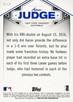 2019 Topps - Aaron Judge Star Player Highlights #AJ-3 Aaron Judge Back