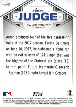 2019 Topps - Aaron Judge Star Player Highlights #AJ-5 Aaron Judge Back