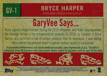 2019 Topps - Gary Vee's Top Entrepreneurs in Baseball #GV-1 Bryce Harper Back