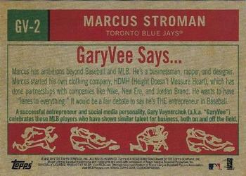 2019 Topps - Gary Vee's Top Entrepreneurs in Baseball #GV-2 Marcus Stroman Back