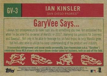 2019 Topps - Gary Vee's Top Entrepreneurs in Baseball #GV-3 Ian Kinsler Back